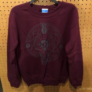 Urban Outfitters Freeze Burgundy Wine Astrology Zodiac Sweatshirt
